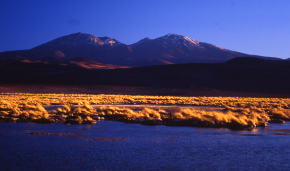 Sunset over Antofalla, Argentine Puna de Atacama.