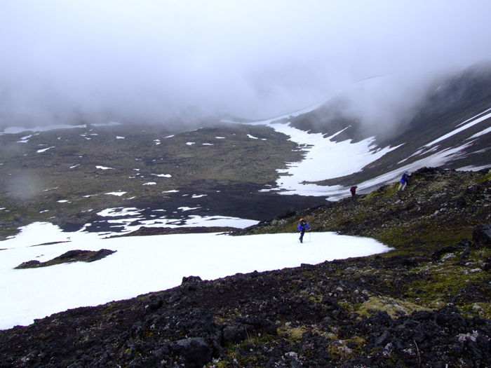 A cloudy day in the crater of Volcan Casablanca.