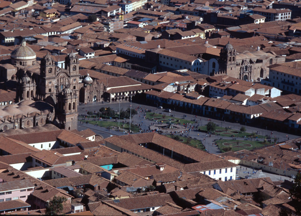 The main square in Cusco. 