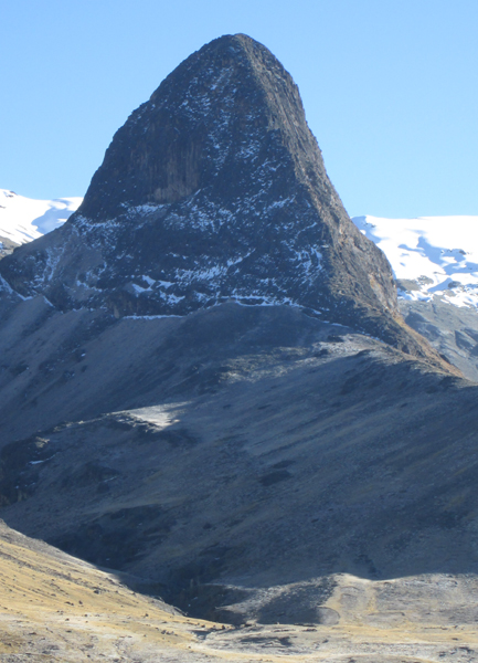 One of our main targets is this unclimbed rock tower in southeast Peru, not so far from Lago Titicaca. 