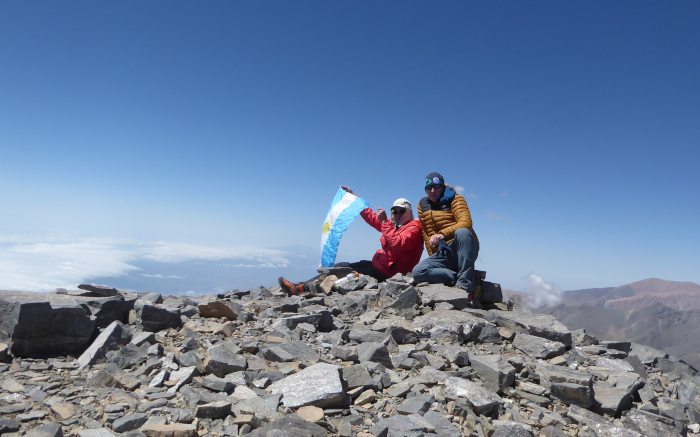 On the summit of Cerro Bolson.