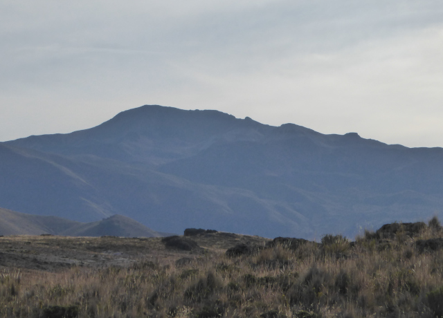 Huambo volcano form the southwest. 