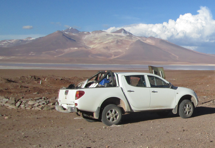 Sierra del Azufre from the refugio at Laguna Negro Francisco. 