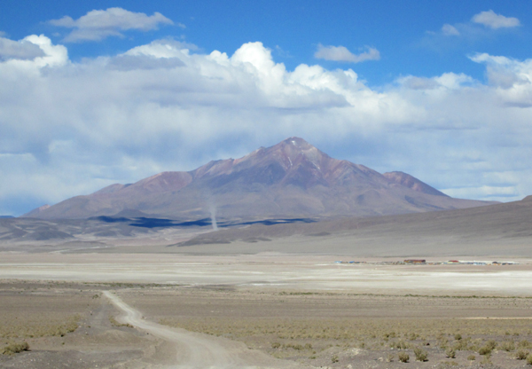 Tomasamil as seen form near the village of Ollague in Chile.