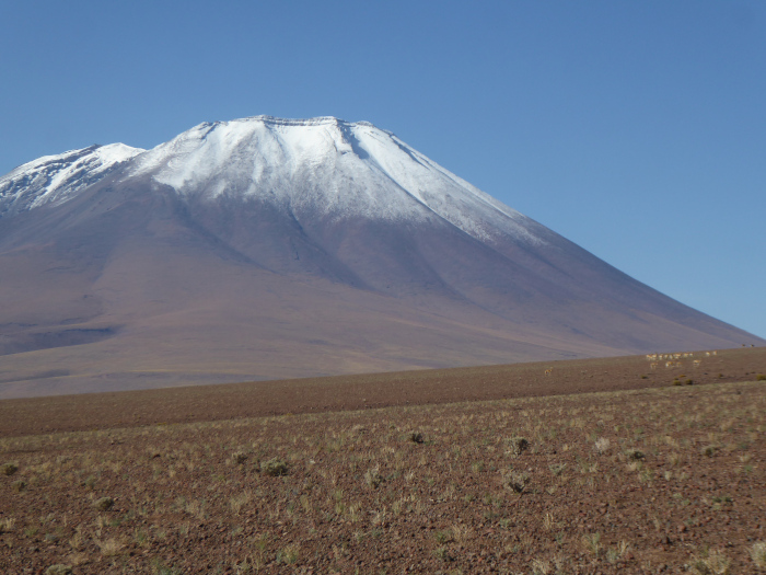 The northeast slopes of Palpana from the Calama to Ollague road. There would often be a bit more snow than this!