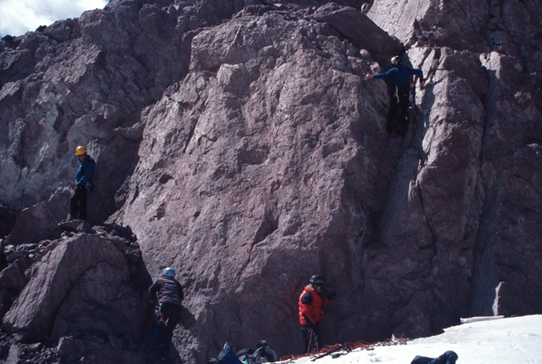 Mountian rock in the Cordillera Carabaya near Macusani, Per